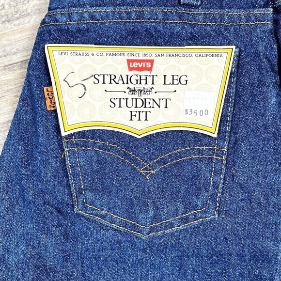 NWT VTG 70s Levi's Orange Tab Deadstock 718 0216 Student Straight Leg 26 x 32 - Picture 8 of 16